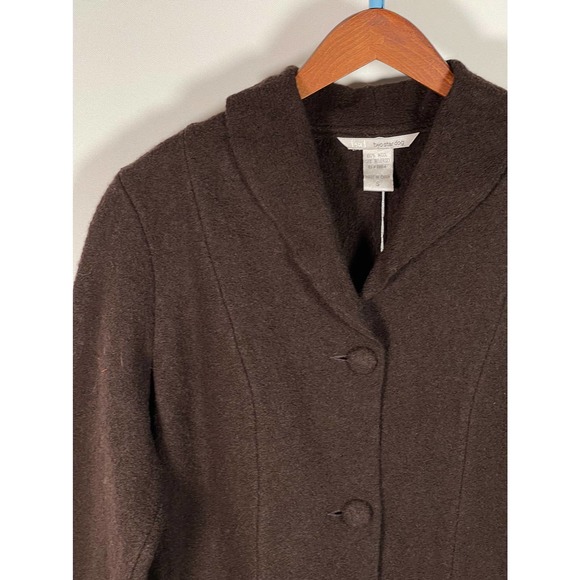 NEW NWT TSD Two Star Dog 100% Wool Brown Button Front Jacket ed Sz S L XL - Picture 2 of 9